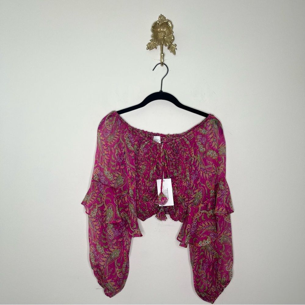 Misa Los Angeles Ilsa Crop Top Xs